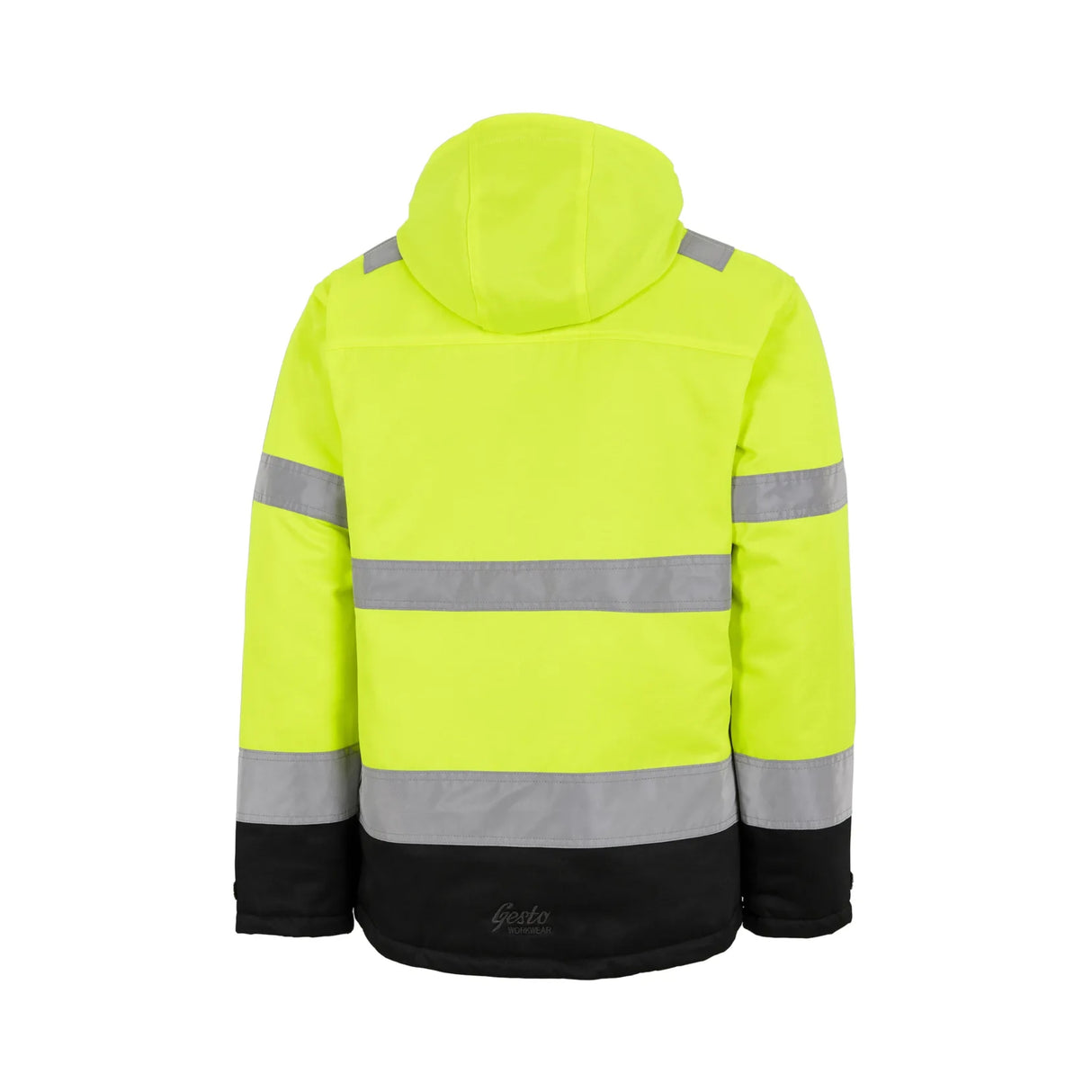 Vindtett og funksjonell arbeidsjakke fra Gesto med avtagbar hette og praktiske lommer.