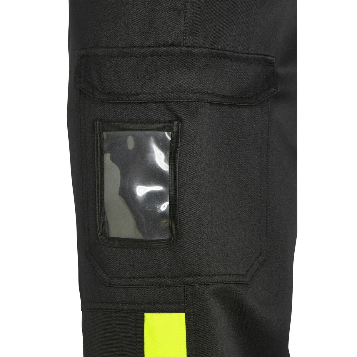 Komfortabel arbeidsbukse i klasse 1 med ekstra nedleggbar benlengde.