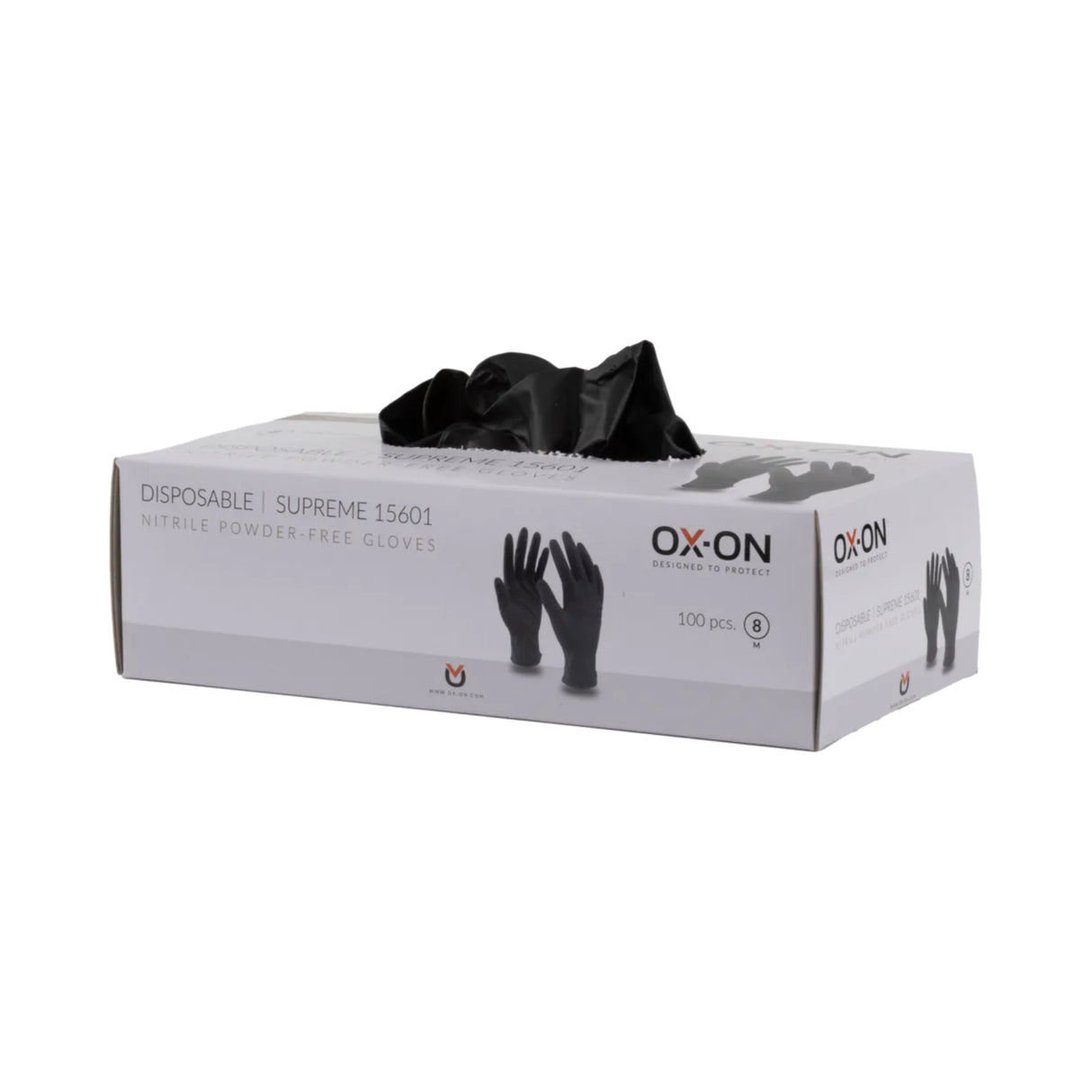 Pulverfrie, svarte engangshansker med høy komfort og elastisk passform.