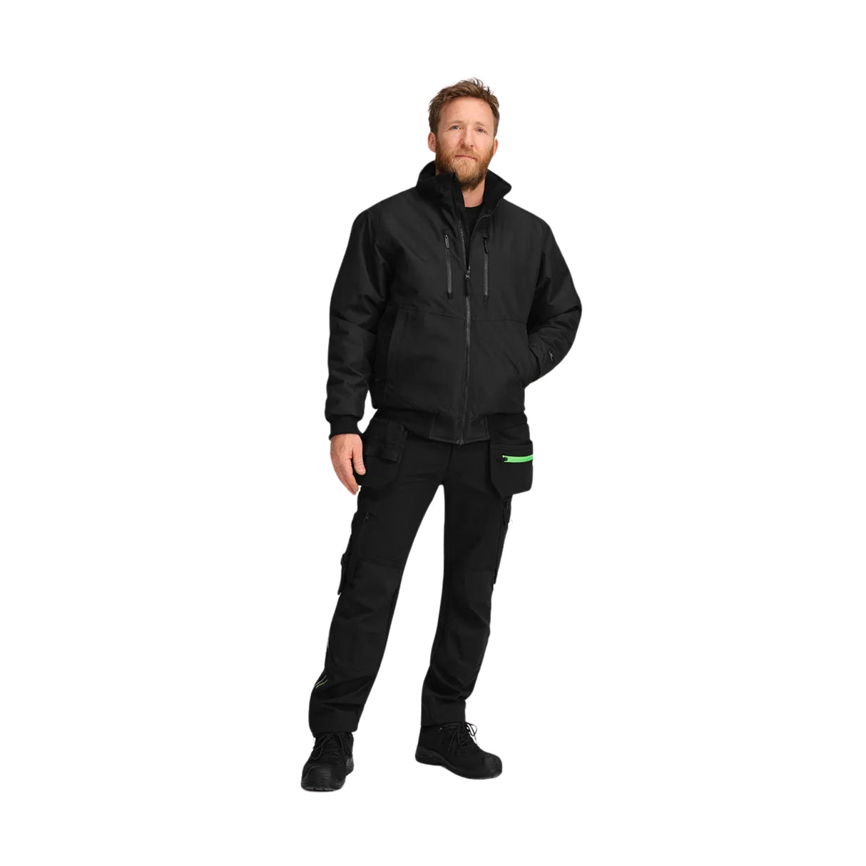 Praktiske lommer med fleece og ribbdetaljer gir optimal komfort på jobb.