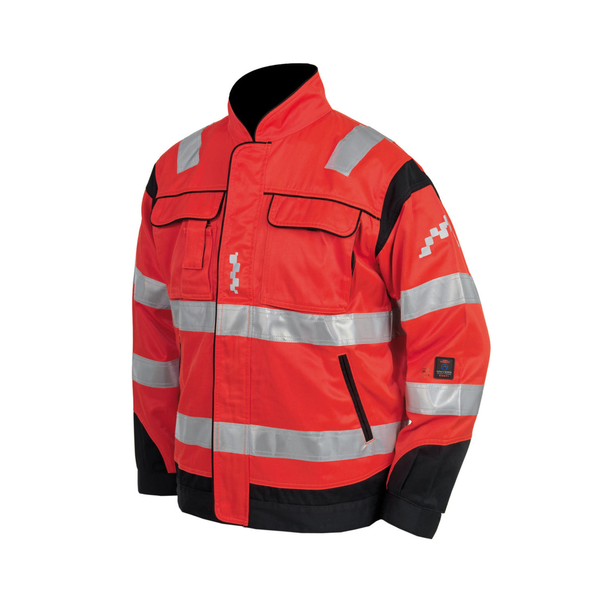 Oppdag komforten og funksjonaliteten til Univerns arbeidsjakke i synlighetklasse 2 - den ideelle følgesvennen for transport, bygg og anleggsbransjen.