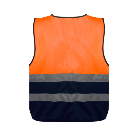 Tofarget unisex refleksvest med velcrolukking og klasse 1 synlighet.