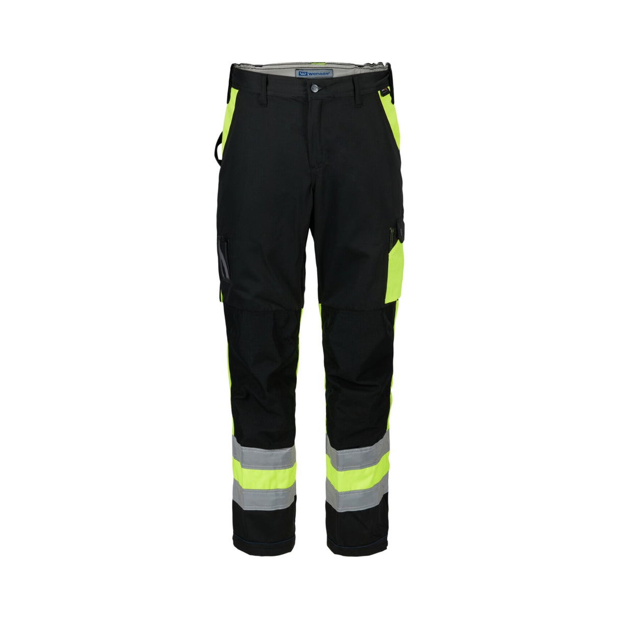 Arbeidsbukse med Cordura-forsterkede områder, reflekser og mange praktiske lommer, perfekt for serviceyrker.