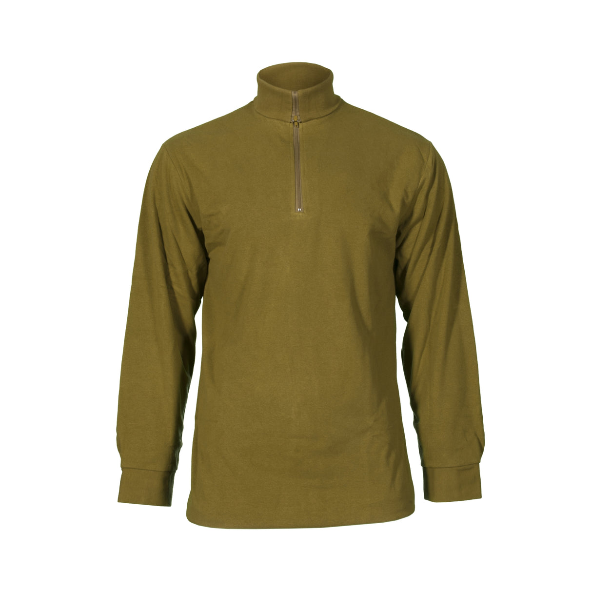 Feltskjorte fra Bråtens i 100% bomull med frottert innside og høy hals med glidelås.