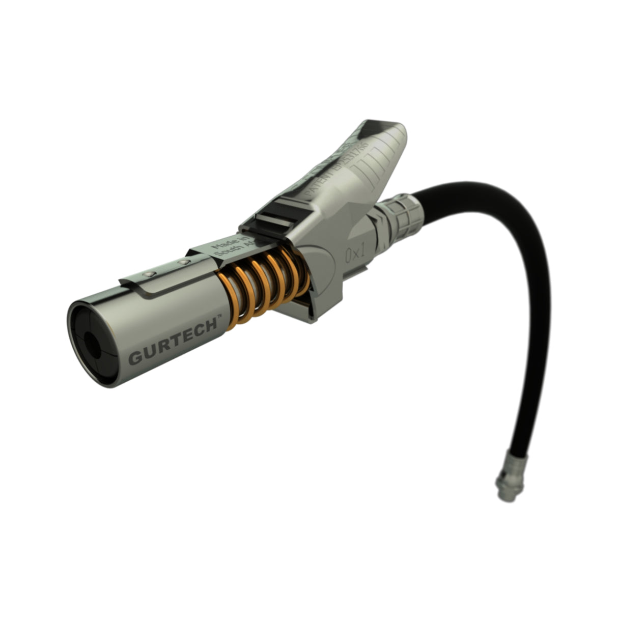 Låsbar hurtigkobling for fettpresse med opptil 10 000 psi trykk