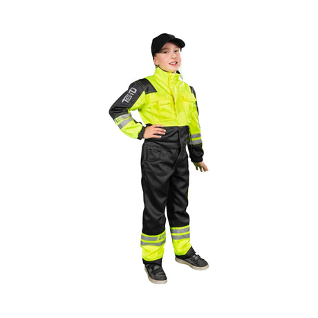 Slitesterk og synlig barnekjeledress fra Patron med refleksdetaljer og fleksibel passform.