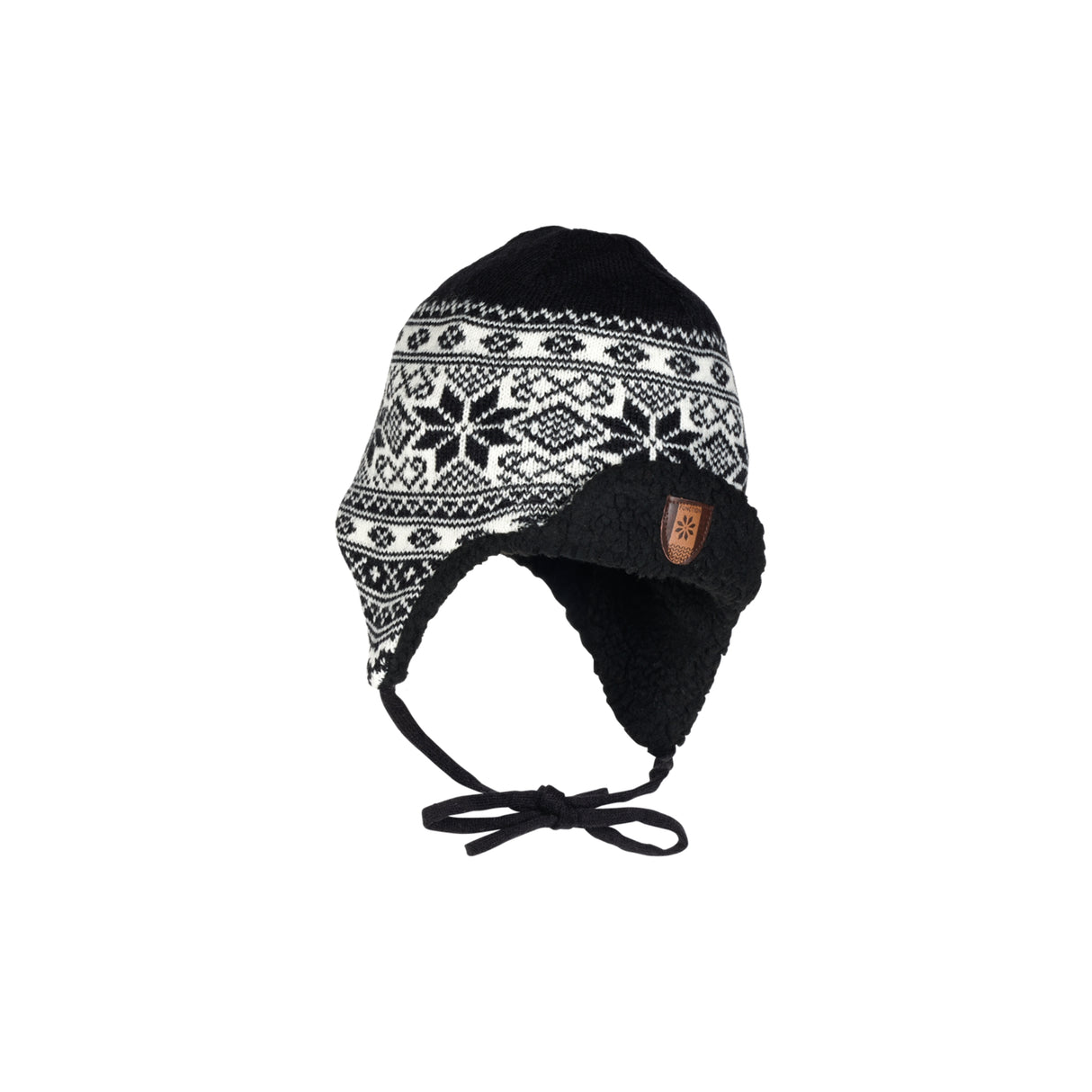 Varm ullue med øreklaffer for arbeid i kaldt vær.