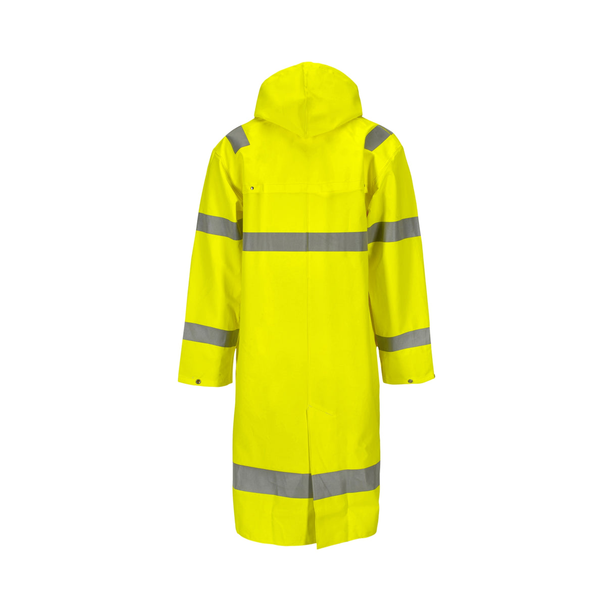 Vanntett Hi-Vis regnfrakk i slitesterk PVC/PU kvalitet