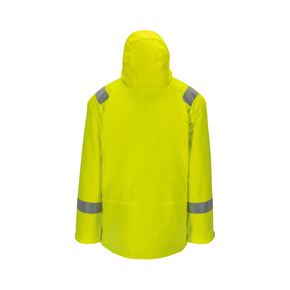 Slitesterk PVC/PU regnjakke med varme, komfort og høy funksjonalitet.