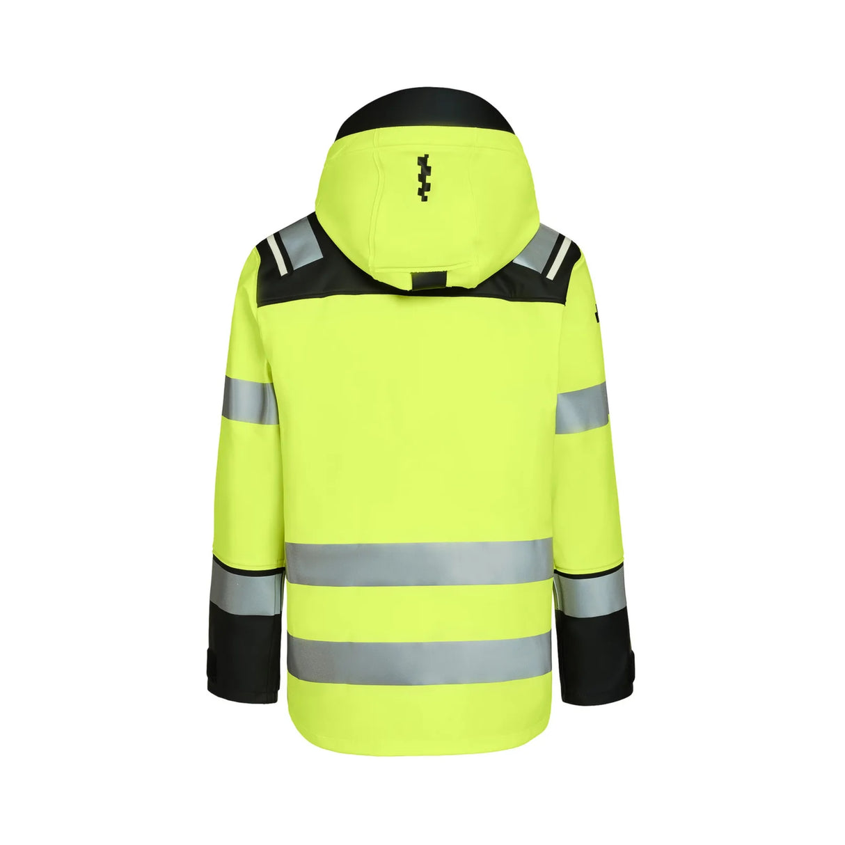 Regnjakke med stormklaff og borrelås for ekstra beskyttelse.