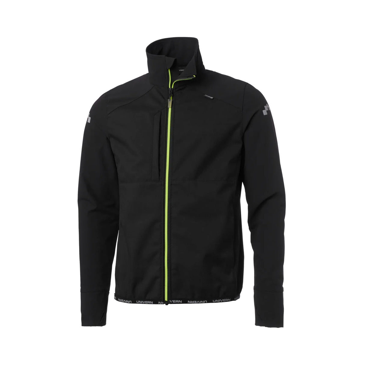 Univern softshelljakke med stretch og vindavvisende frontparti.