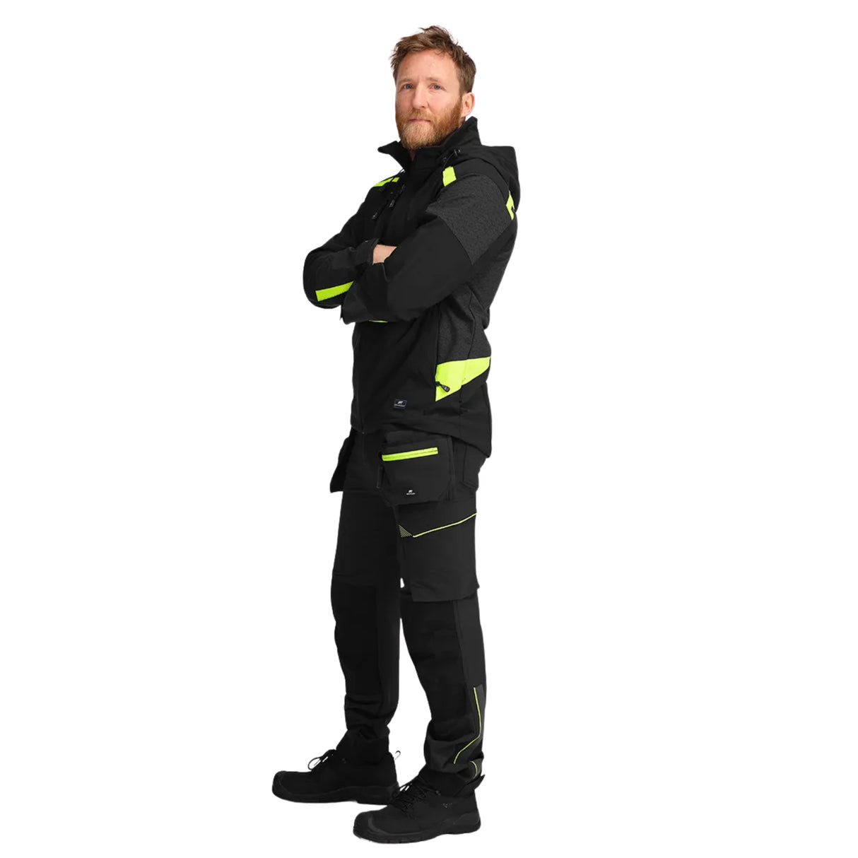 Softshelljakke fra Björnkläder med høy pusteevne og avtagbar hette.