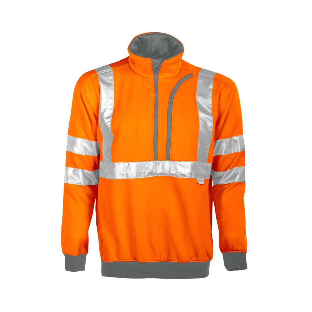 Hi-vis sweatshirt fra ProJob med 1/2 zip for arbeid.