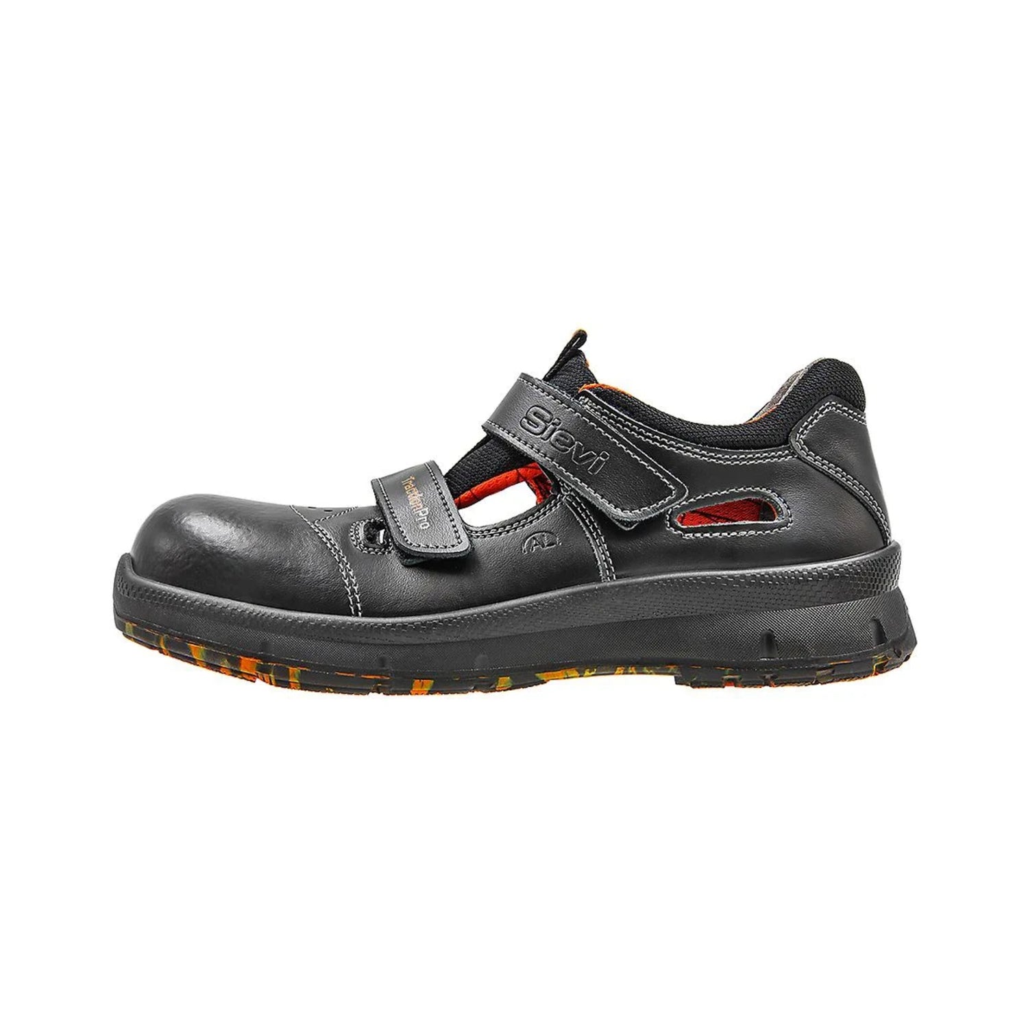 Lett og pustende vernesandal fra Sievi med aluminiumståhette og varmebestandig såle.