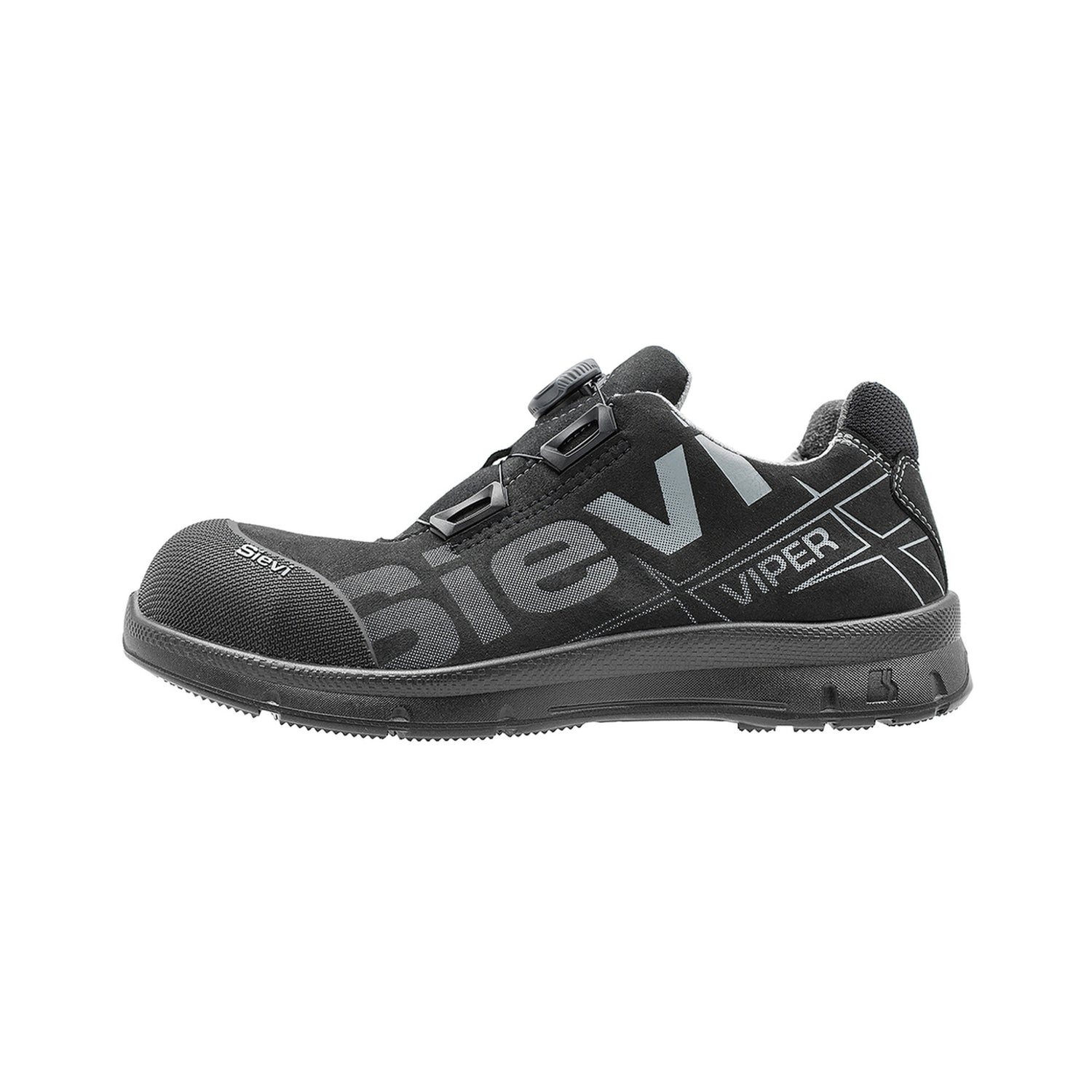 Sporty vernesko fra Sievi med BOA®-snøring og aluminiumståhette – optimal beskyttelse og komfort.