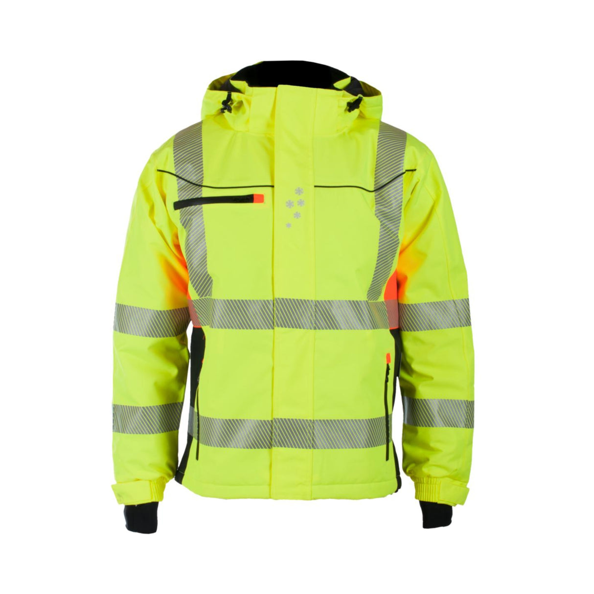 Bekken & Strøm Hi-Vis vinterjakke klasse 3 med 3M Scotchlite™ refleks og vattert fôr.