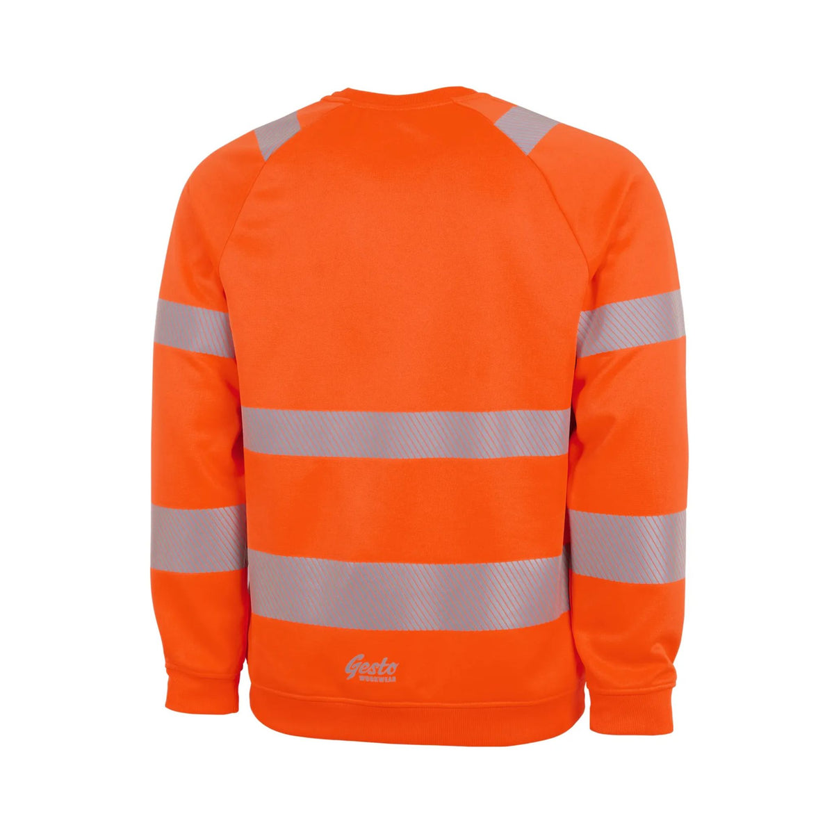 Gesto Hi-Vis arbeidsgenser med EN ISO 20471 klasse 3, pustende refleksdesign og ribbavslutninger.