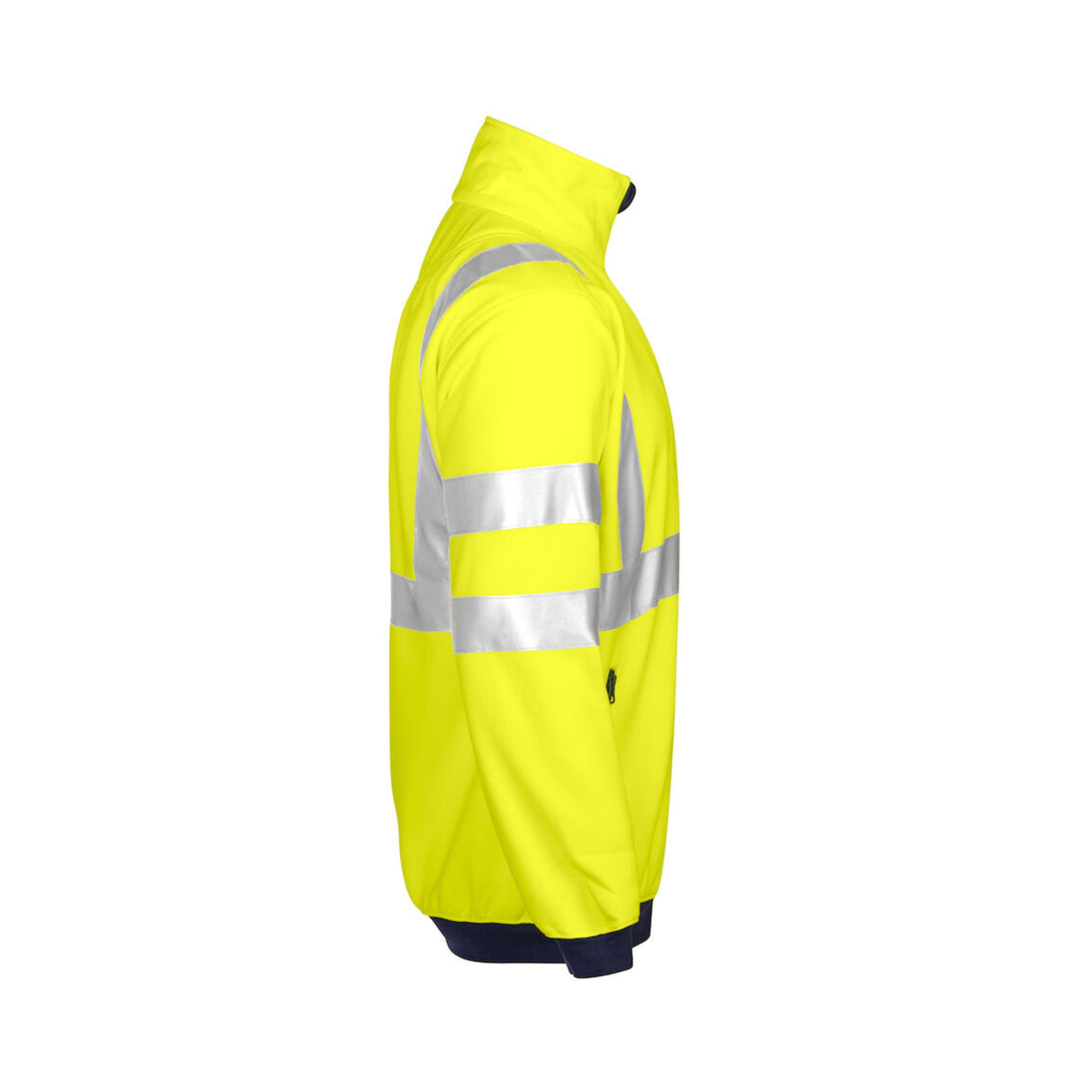 Synlighetsjakke i sweatkvalitet for profesjonelt bruk.