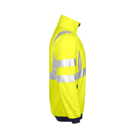 Synlighetsjakke i sweatkvalitet for profesjonelt bruk.