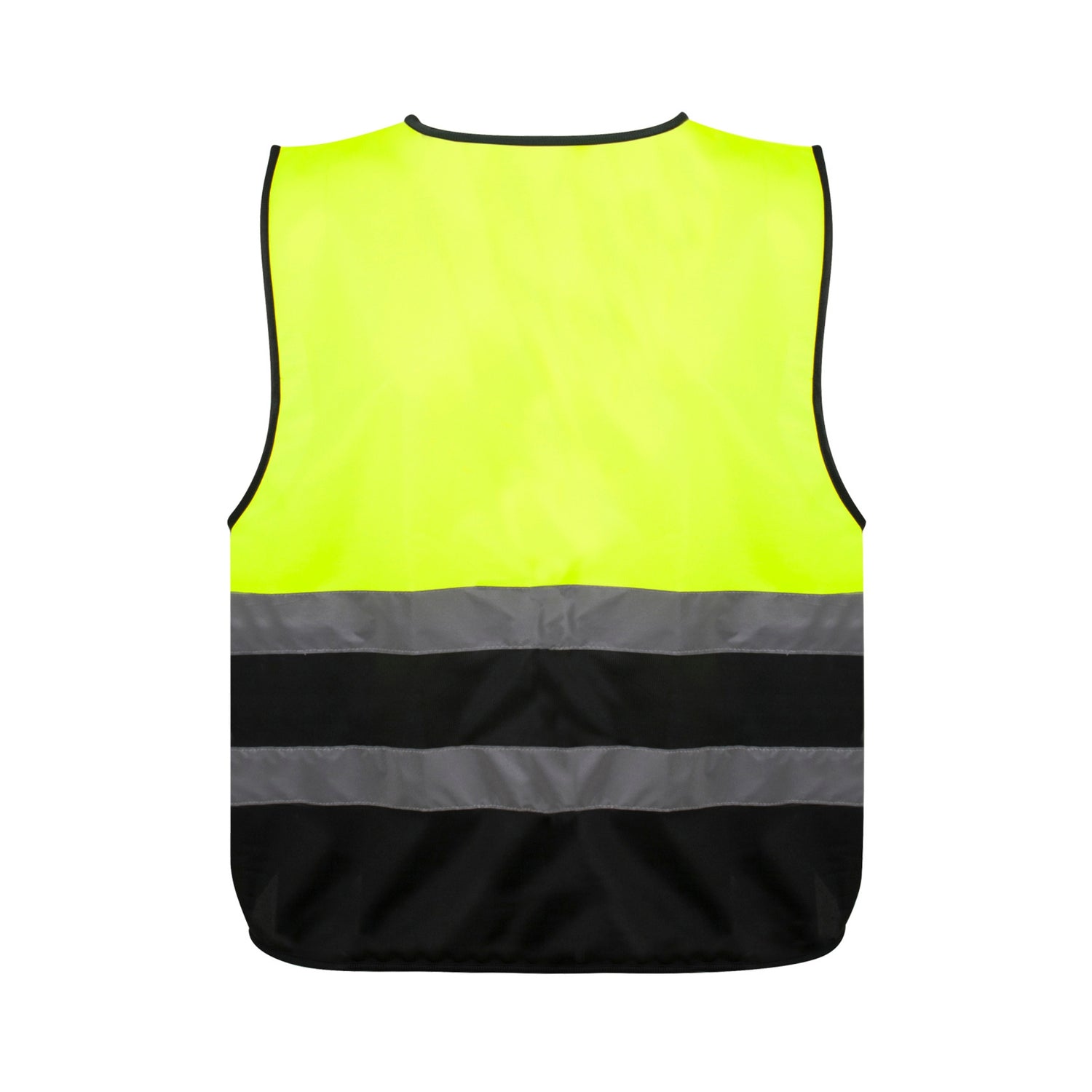 Praktisk og lett refleksvest i polyester med velcrolukning og klasse 1 synlighet.