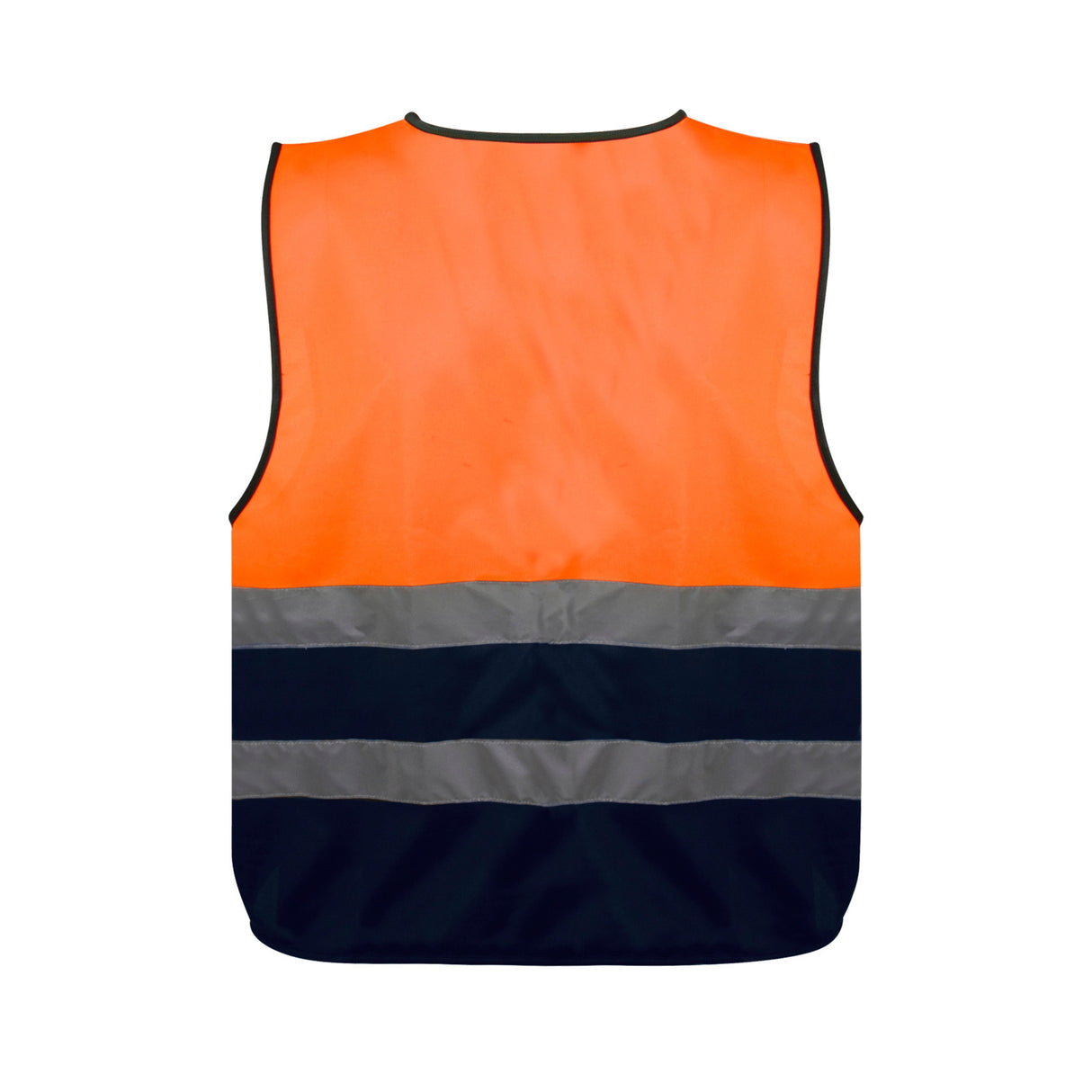 Tofarget unisex refleksvest med velcrolukking og klasse 1 synlighet.
