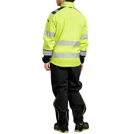 Varselsertifisert softshelljakke EN ISO 20471 klasse 3 for profesjonelt arbeid.