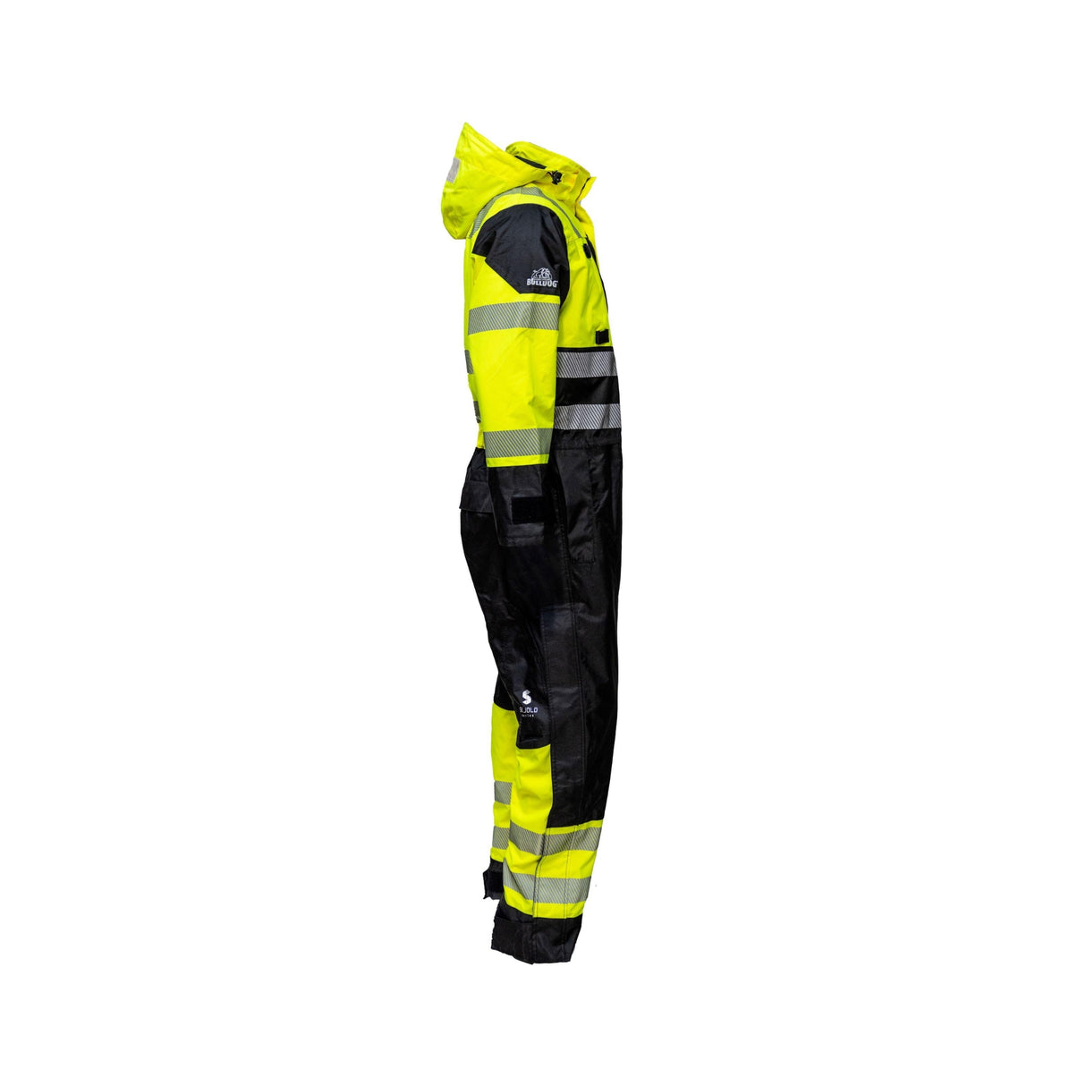 SKJOLD skallkjeledress med høy synlighet og EN 343-beskyttelse mot regn.