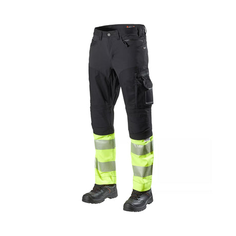 Hi-Vis arbeidsbukse med 4-veis stretch og maksimal bevegelighet