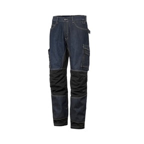 Björnkläder arbeidsjeans med stretch, forsterkede lommer og kneputelommer for maksimal komfort og bevegelse.