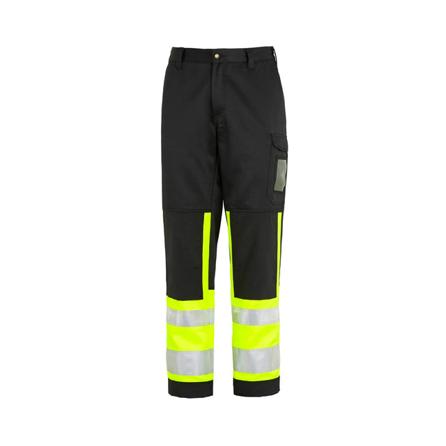 Slitesterk servicebukse fra Gesto med lårlomme, knebeskyttelse og god synlighet.