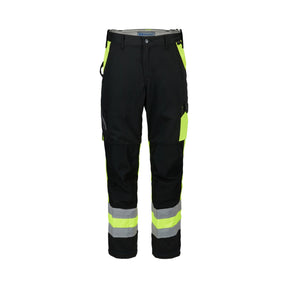 Arbeidsbukse med Cordura-forsterkede områder, reflekser og mange praktiske lommer, perfekt for serviceyrker.