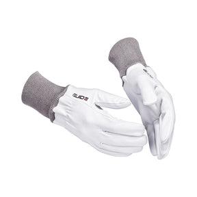 Slitesterk og komfortabel arbeidshanske i geitelær fra Guide – perfekt for bygg og industri.