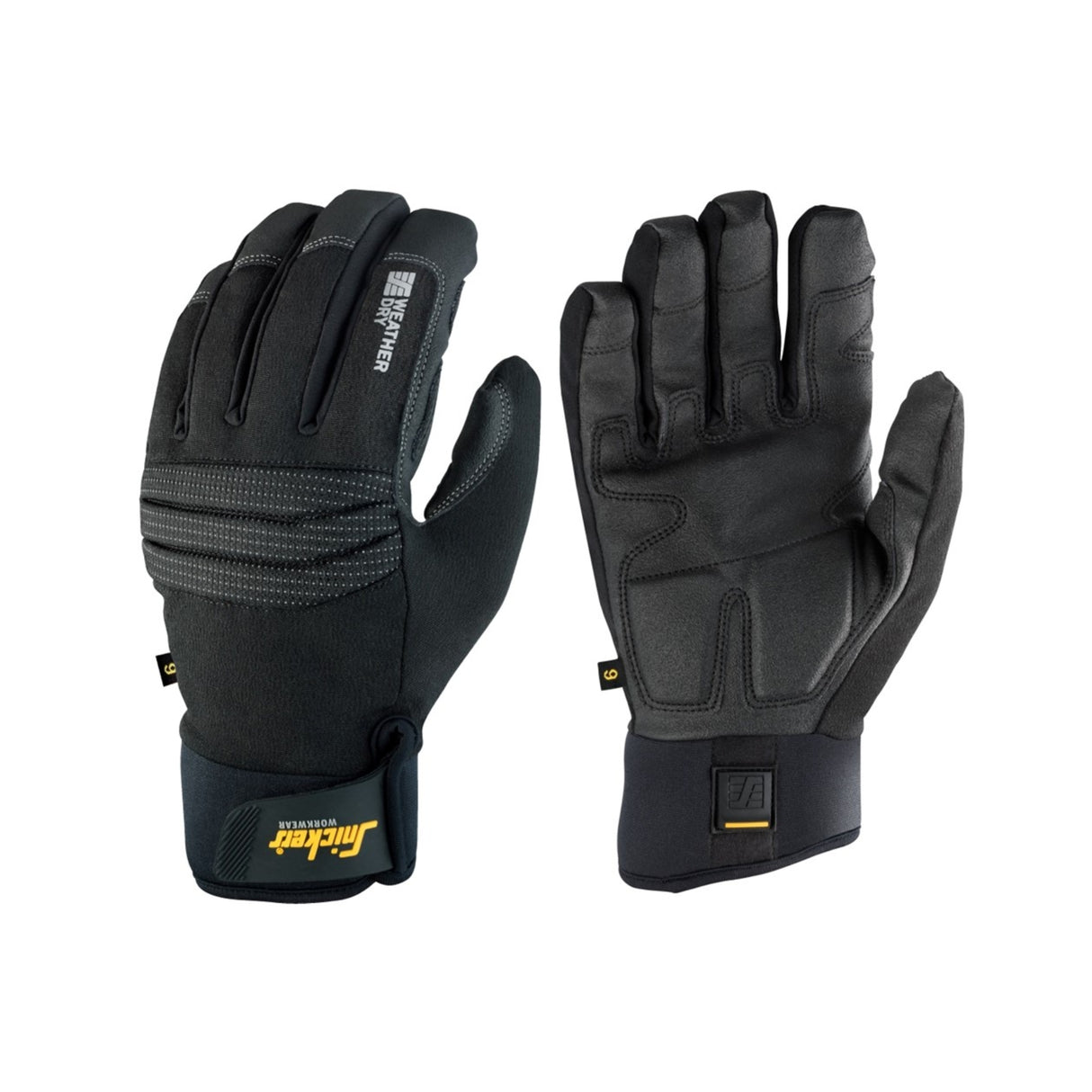 Vanntette arbeidshansker fra Snickers Workwear med refleks og godt grep for krevende vær