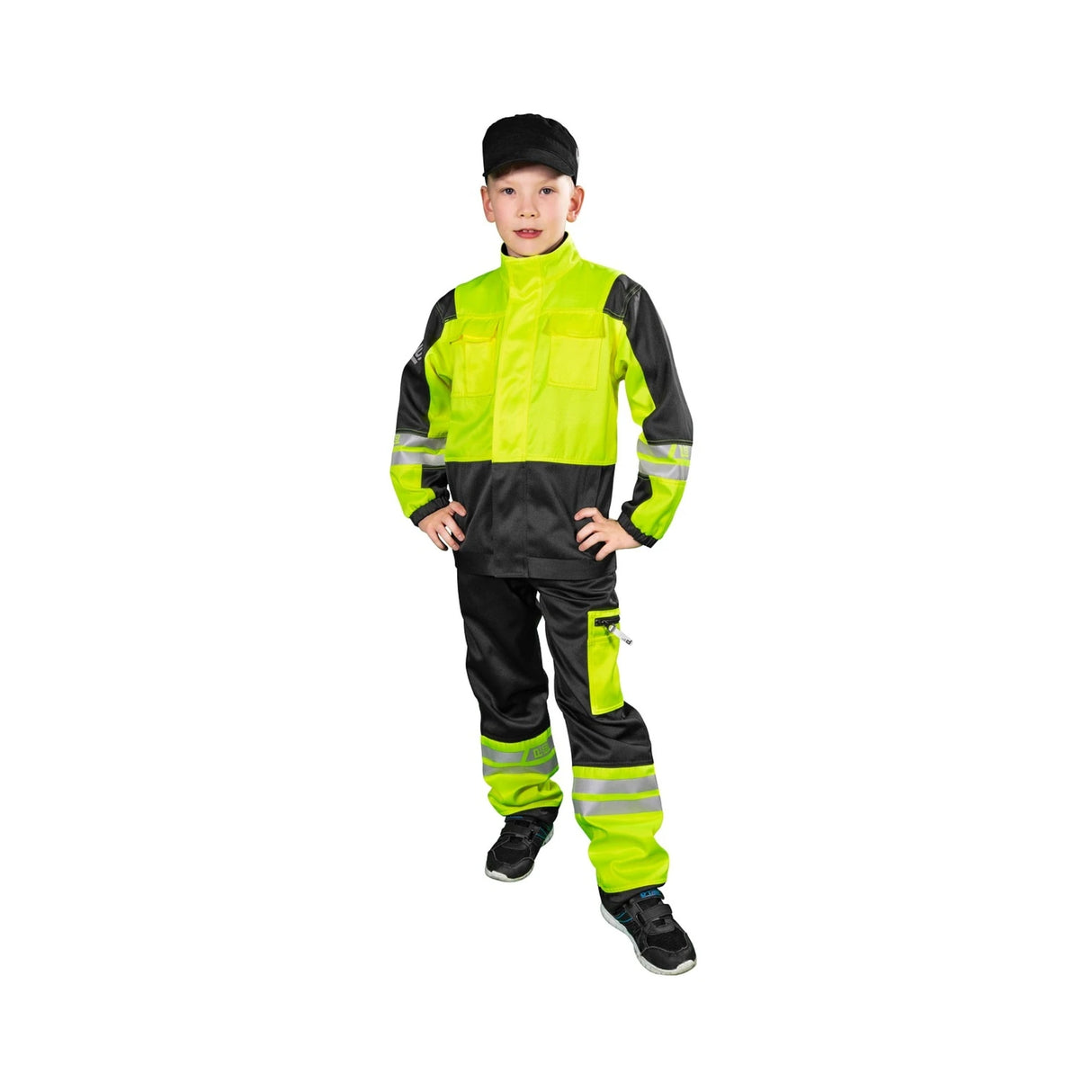 Patron barnejakke med fleksible mansjetter og høy synlighet.