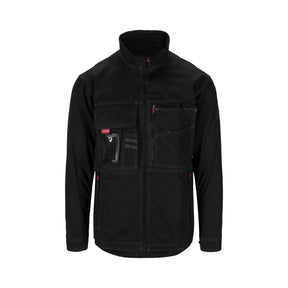 Slitesterk arbeidsjakke med praktiske lommer og refleksdetaljer.