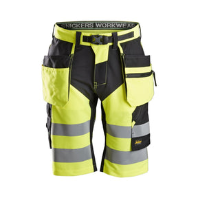High-vis arbeidsshorts med ventilasjon og stretch for varme arbeidsdager.