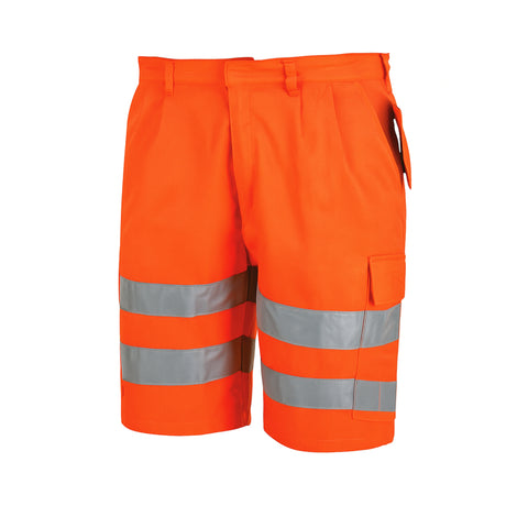 Univern arbeidsshorts klasse 1 med strikk i livet og mange funksjonelle lommer for komfort og høy synlighet.