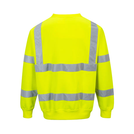 Komfortabel HiVis collegegenser med myk innside og sertifisert synlighetsbeskyttelse.