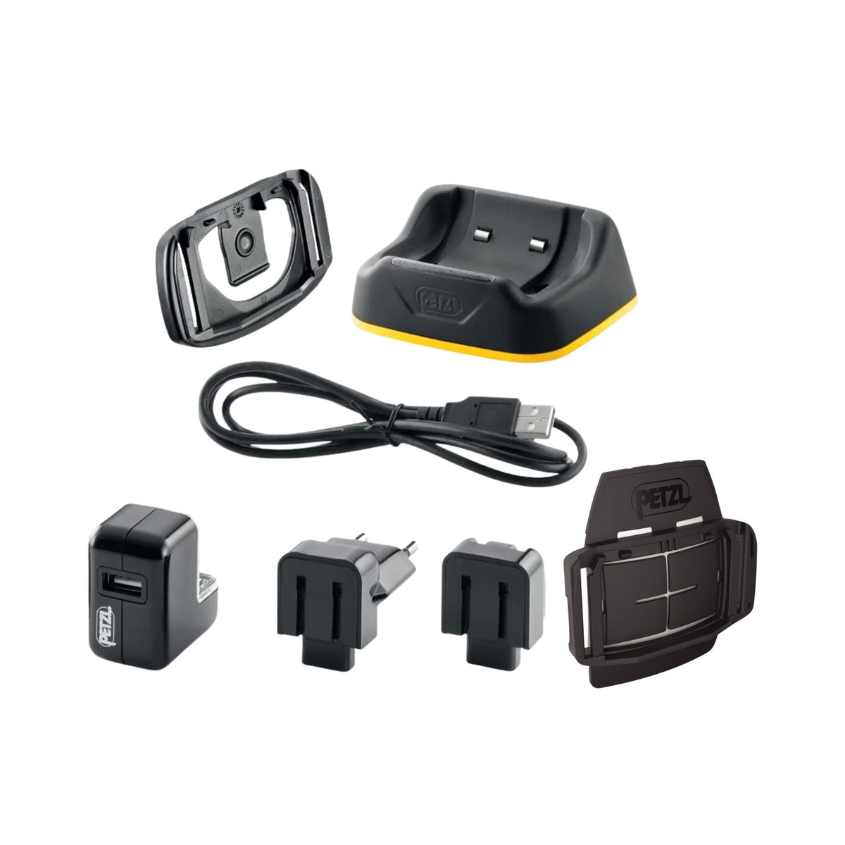 Petzl Pixa 3R profesjonell hodelykt med oppladbart batteri, hjelmfeste og digitalt regulert lys.