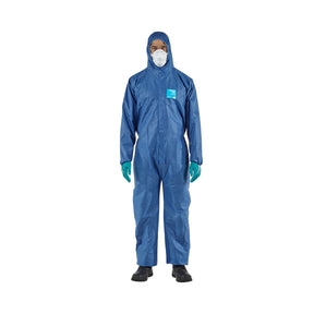 Ansell AlphaTec™ 1500 PLUS blå engangsdress type 5/6 for asbestsanering, støv og begrenset væskesøl.