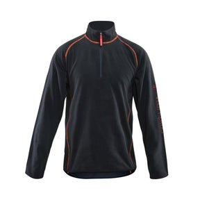 Myk og varm fleecegenser med ½ zip – perfekt som mellomlag på kalde arbeidsdager.