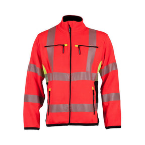Bekken & Strøm Hi-Vis fleecejakke klasse 3 med 3M Scotchlite™ refleks og myk, flosset innside.