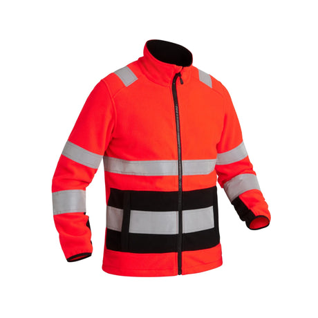 Gesto Workwear hivis fleecejakke med refleksdetaljer gir både komfort og synlighet, ideell for arbeid i utendørsforhold.