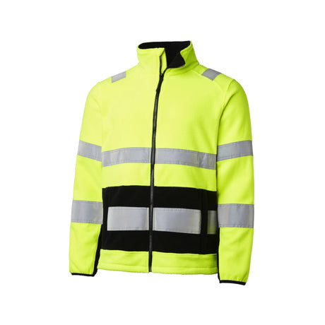 Gesto Workwear hivis fleecejakke med refleksdetaljer gir både komfort og synlighet, ideell for arbeid i utendørsforhold.