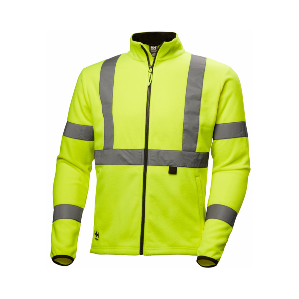Hi-vis fleecejakke fra Helly Hansen – isolerende mellomlag for arbeid.