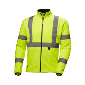 Hi-vis fleecejakke fra Helly Hansen – isolerende mellomlag for arbeid.