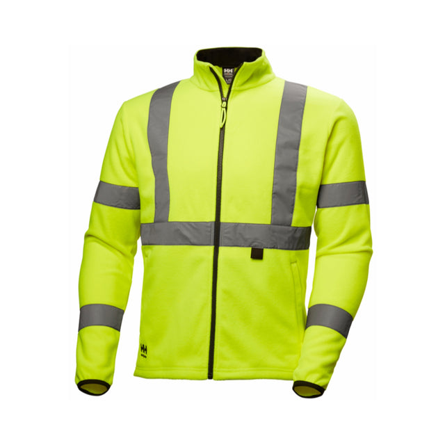 Hi-vis fleecejakke fra Helly Hansen – isolerende mellomlag for arbeid.