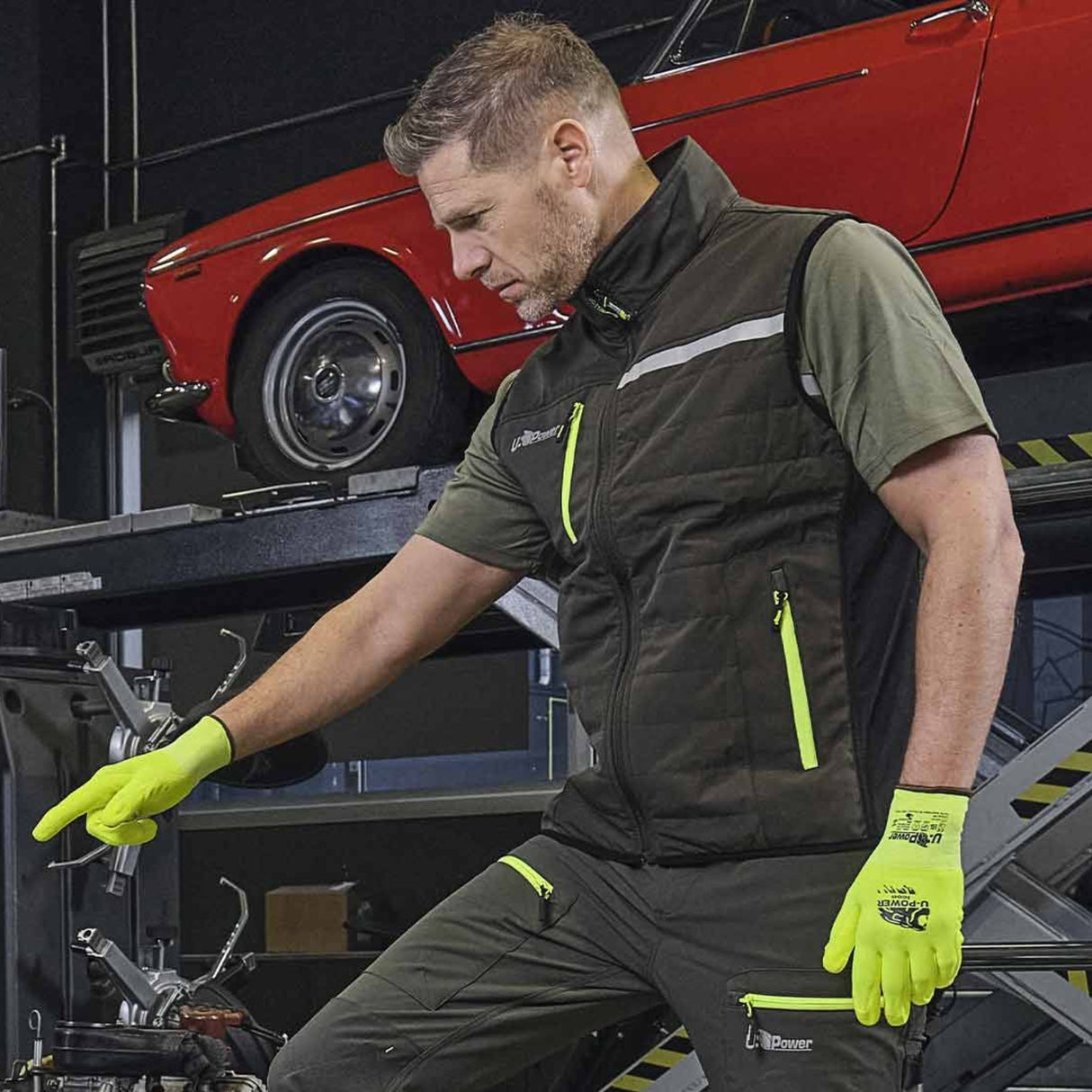 Profesjonell arbeidshanske sertifisert etter EN 388 og EN 407.