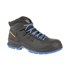 Grisport verneskolett for utendørs og innendørs bruk, med vannavstøtende okseskinn, kompositt tåvernhette og Vibram Bionic TPU yttersåle for optimal sikkerhet og komfort.