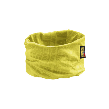 Blåkläder multifunksjonell hals i 100 % fukttransporterende polyester, som kan brukes som halsvarmer, lue, skjerf eller pannebånd.